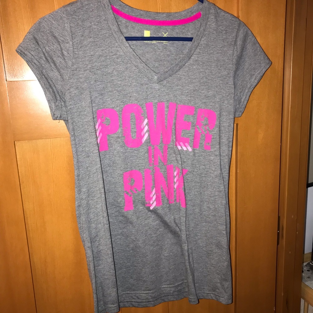 Power in pink t shirt